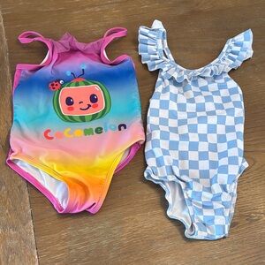 Cocomelon and Checkered Swimsuit Set